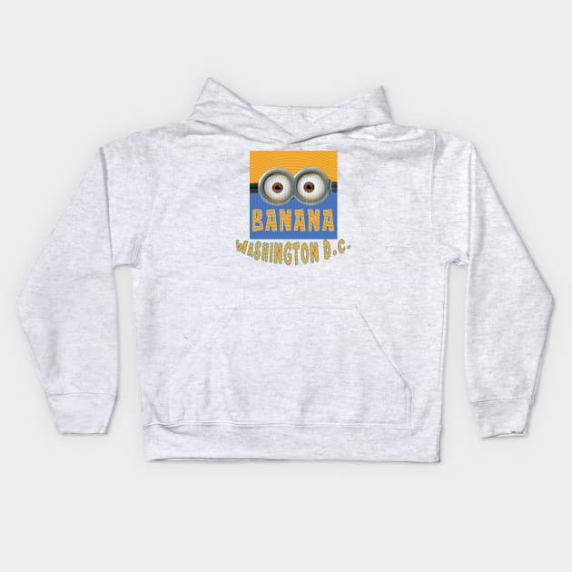 DESPICABLE MINION AMERICA WASHINGTON DC Kids Hoodie by LuckYA